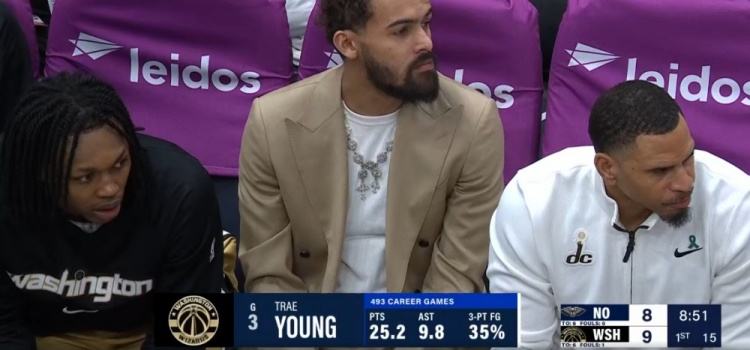 开云登录入口地址-化身导师！特雷·杨替补席与新东家奇才年轻球员交流经验